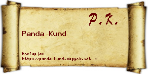 Panda Kund névjegykártya